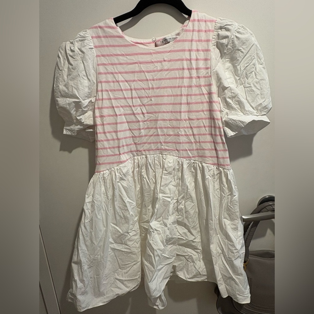Pink and White Striped Dress